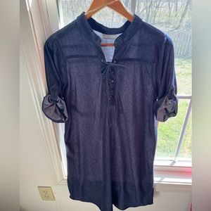 Bobbie Brooks Ladies’ Indigo Denim Dress/ Shirt Size M